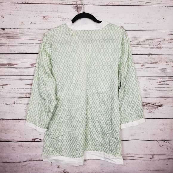 346 Brooks Brothers half sleeve green top size XL - Picture 2 of 4